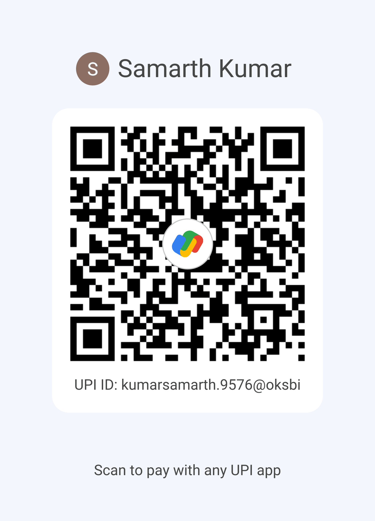Support Praveen Kumar QR